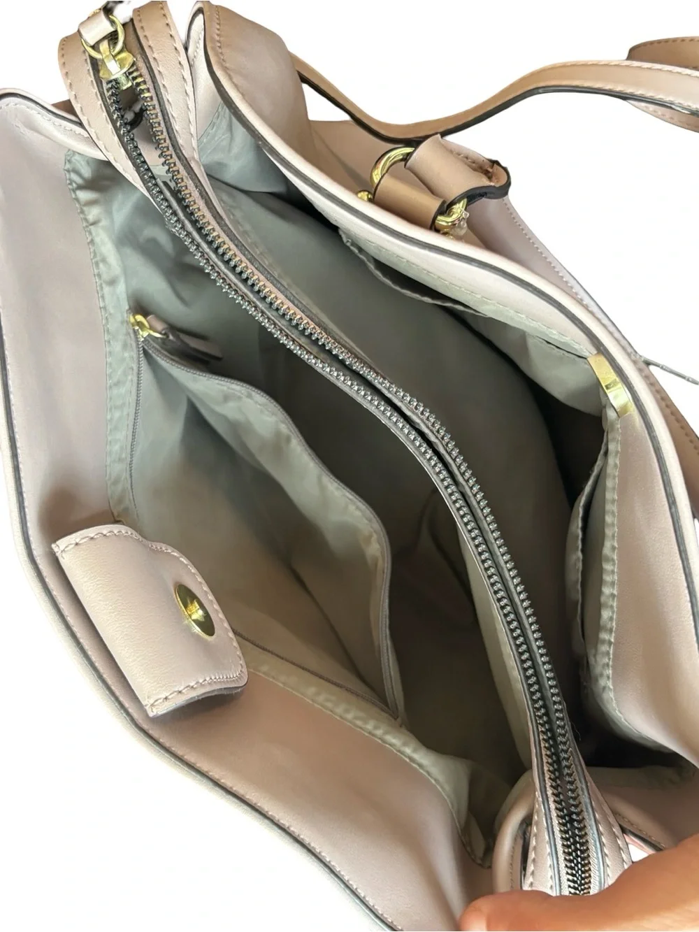 Anne Klein Blush Pink Leather Shoulder Satchel